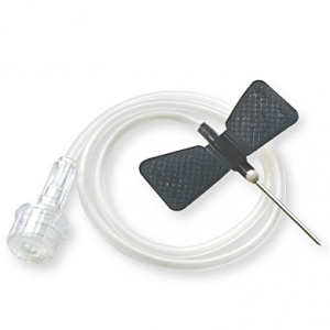 Wing-Flo Flügelkanüle, Perfusionsbesteck, G 22, schwarz, 0,7 x 19