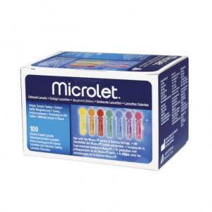 Microlet Lanzetten farbig, 100 St.