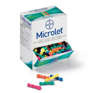 Microlet Lanzetten farbig, 200 St.