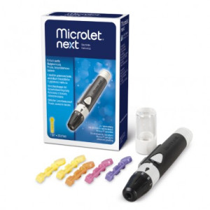 MICROLET NEXT Stechhilfe inkl. 5 silikonbeschichteten MICROLET® Lanzetten