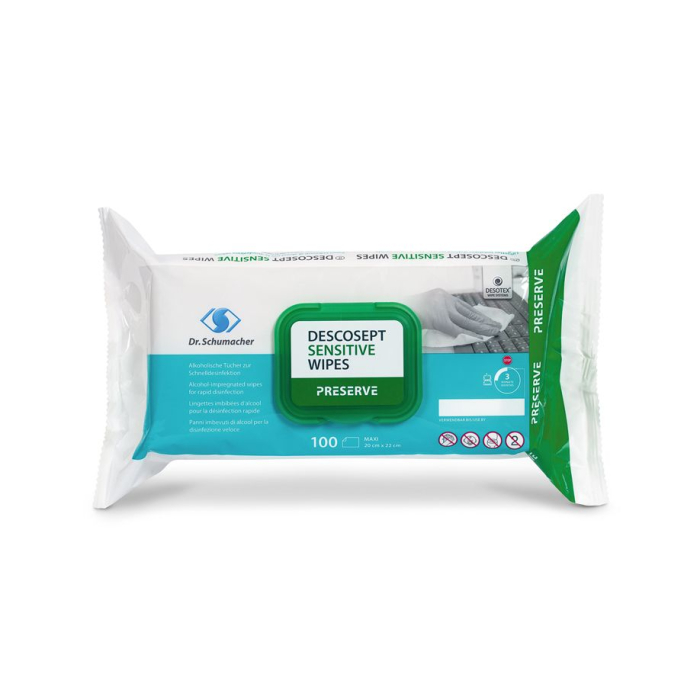 Descosept Sensitive Wipes Desinfektionstücher, 60 Tücher